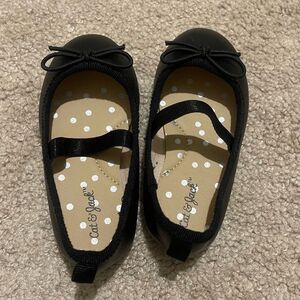 Cat & Jack Black Kids Dress Shoes with Bow